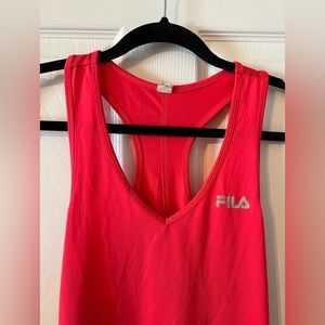 Red/Pink FILA size medium workout razorback tank
